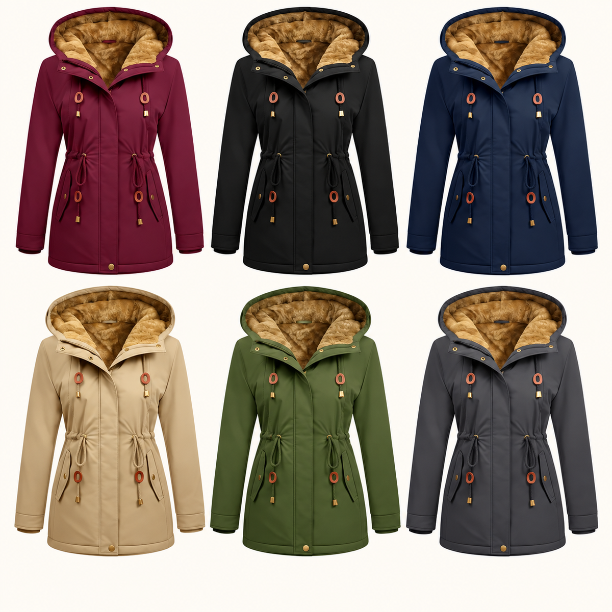 🔥Black Friday Sale!Women's Fleece Parka Jacket, Hooded, Long Warm